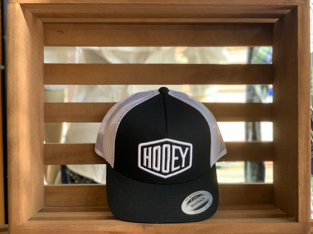 Hooey Cap - Black with White letters Logo