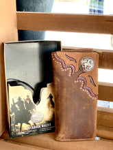 Load image into Gallery viewer, Tearin&#39; Loose Tri-fold checkbook/rodeo wallet
