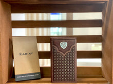 Load image into Gallery viewer, Ariat Rodeo Wallet/Checkbook cover - Ariat shield concho with weave design