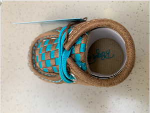 Infant Moccasin - Blue/tan