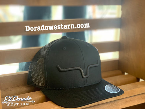 Kimes Ranch WEEKLY TRUCKER Cap - BLACK/BLACK