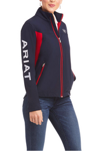 Ariat Women New Team Softshell - Navy/Red/White