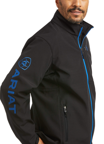 Ariat Men's Logo 2.0 Softshell Jacket - Black / Cobalt
