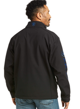 Load image into Gallery viewer, Ariat Men&#39;s Logo 2.0 Softshell Jacket - Black / Cobalt