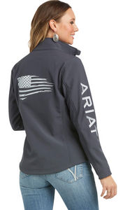Ariat Women's REAL Team Patriot Softshell Jacket - Grey