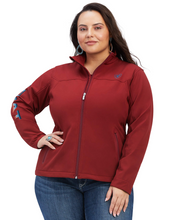 Load image into Gallery viewer, Ariat Women&#39;s New Team Softshell Jacket - ROUGE RED/CELESTIAL SERAPE