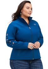 Load image into Gallery viewer, Ariat Women&#39;s New Team Softshell Jacket - HYDRA/NIGHT SKY BLANKET