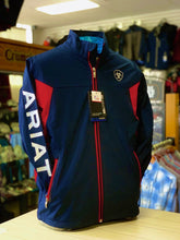 Load image into Gallery viewer, Ariat Men New team softshell - Navy/White