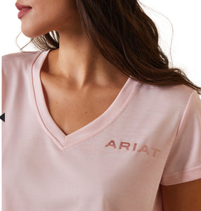 Ariat women’s Laguna logo, short sleeve BSLYR - Coral Blush