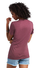 Load image into Gallery viewer, Ariat women tee shirt - Amarillo (burgundy heather)