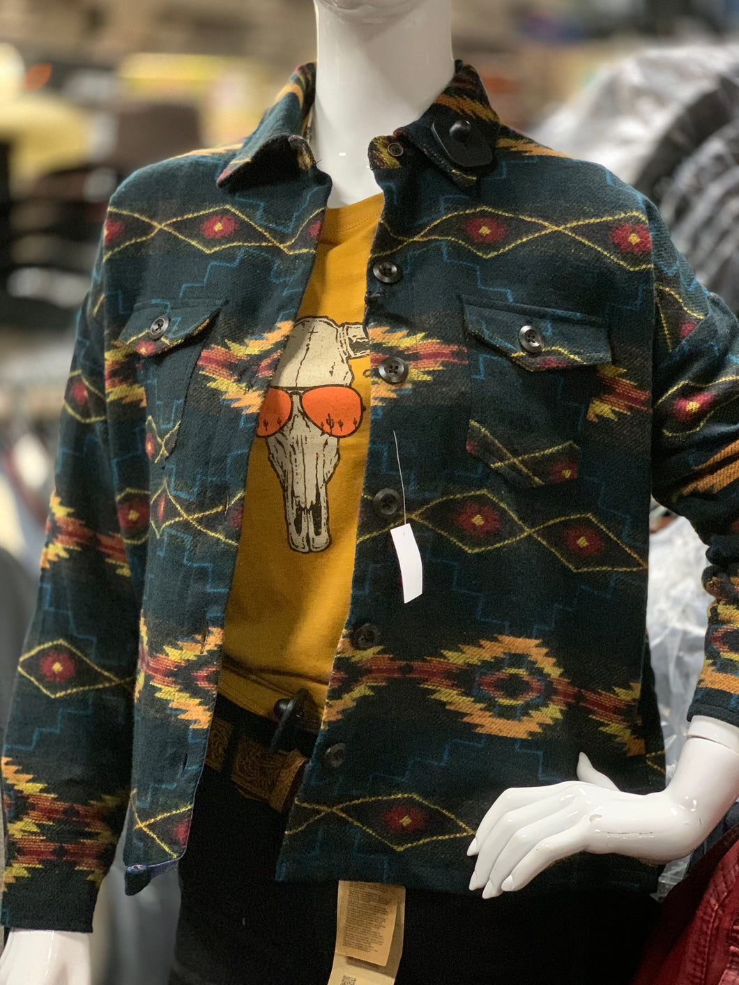 Women’s Rock and Roll Shirt jacket - Boxy Fit Black Phoenix