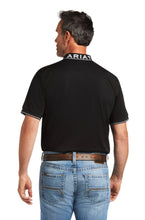 Load image into Gallery viewer, Ariat Men’s Logo Fitted Short Sleeve Polo - Black