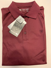 Load image into Gallery viewer, Men’s Ariat Tek Short Sleeve Polo - Maroon