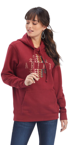 Ariat womens real bear tooth hood - rouge red