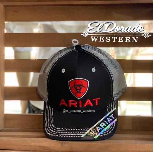 Ariat Black Cap with Red Letters