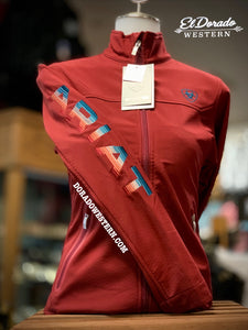 Ariat Women's New Team Softshell Jacket - ROUGE RED/CELESTIAL SERAPE