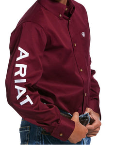 Ariat kids Team Logo Twill Classic Fit Shirt
