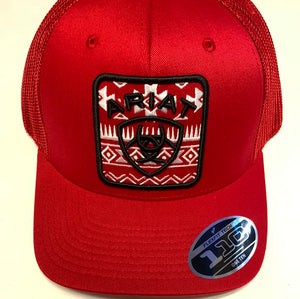 Ariat cap - Red with southwest pattern