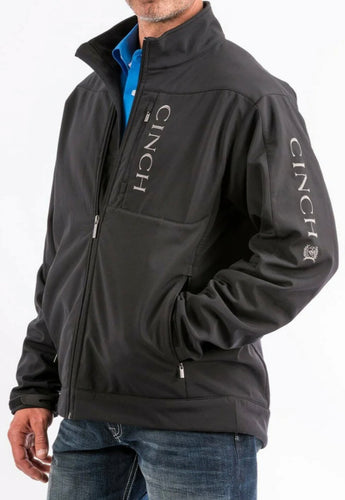 Cinch Men's Black Concealed B Carry Bonded Jacket - Black / grey letters