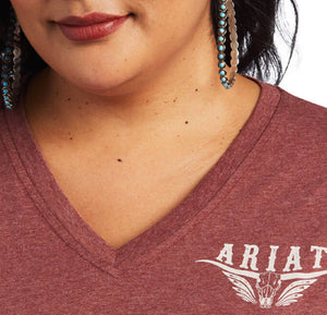 Women’s REAL Relaxed Longhorn Tee - Roasted Russet