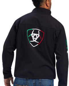 Ariat Men’s Mexico Tri-Color Shield SoftShell - Black Zipper