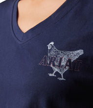 Load image into Gallery viewer, Ariat women’s real mama hen short sleeve shirt - navy eclipse