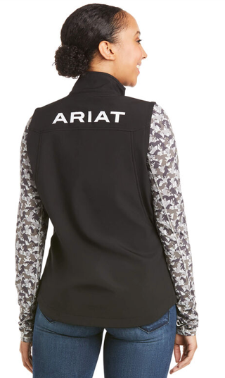 Ariat Women’s New Team Softshell Vest - Black / White