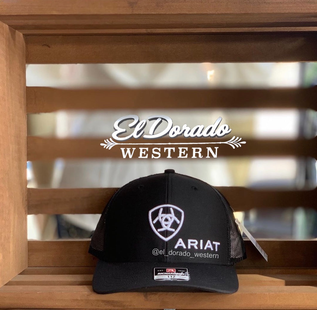 Ariat cap - Black with White Shield Logo