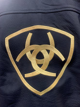Load image into Gallery viewer, Ariat Men Softshell Jacket -  Black / Gold logo ( Dorado)