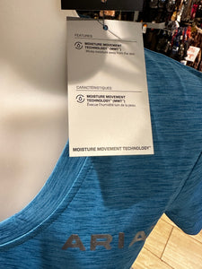 Ariat Women’s laguna logo short sleeve BSLYR - peacock blue